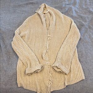 Cozy Free People Cream Knit Sweater